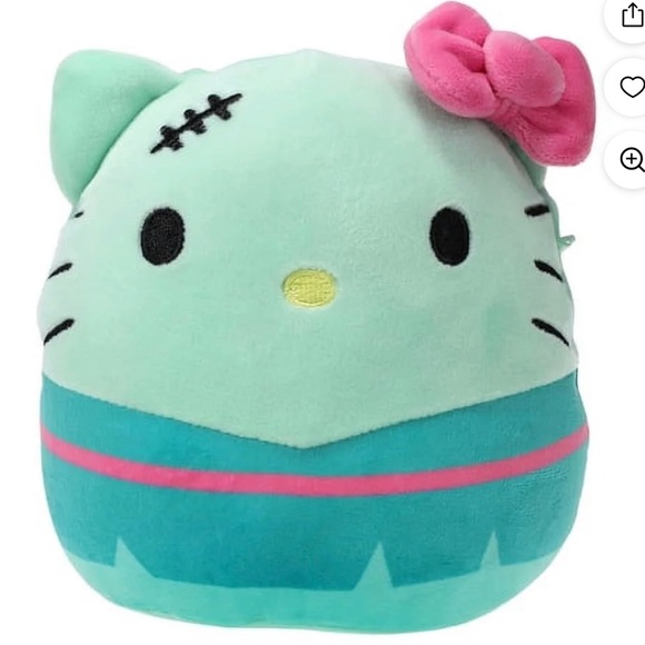 Hello Kitty Squishmallow Plush - Frankenstein Mint Green and Pink Spooky Season - Picture 3 of 3